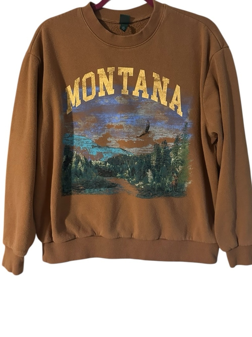 Montana Graphic Crewneck Sweatshirt - Brown xs - Picture 3 of 7
